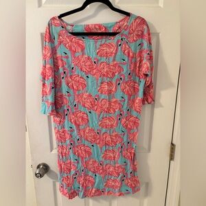 Lilly Pulitzer Flamingo Print Shift Dress
